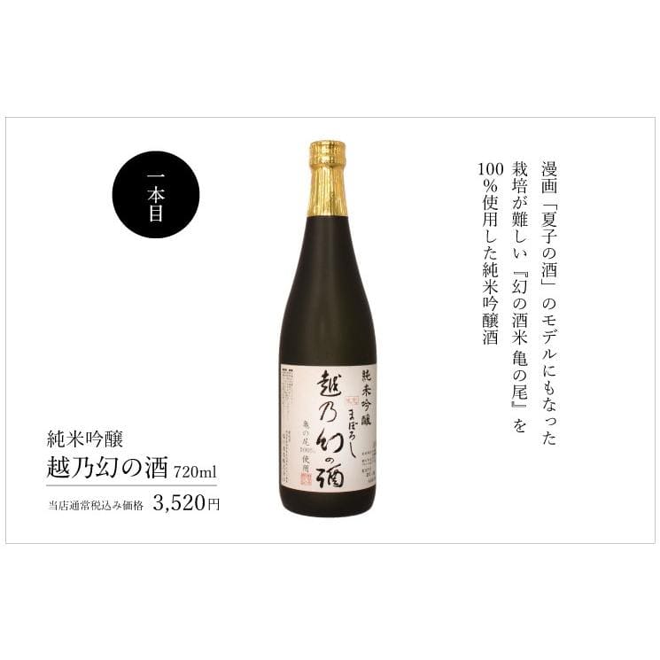 お年賀 日本酒 飲み比べ ギフト プレゼント 男性 純米吟醸 越乃幻の酒