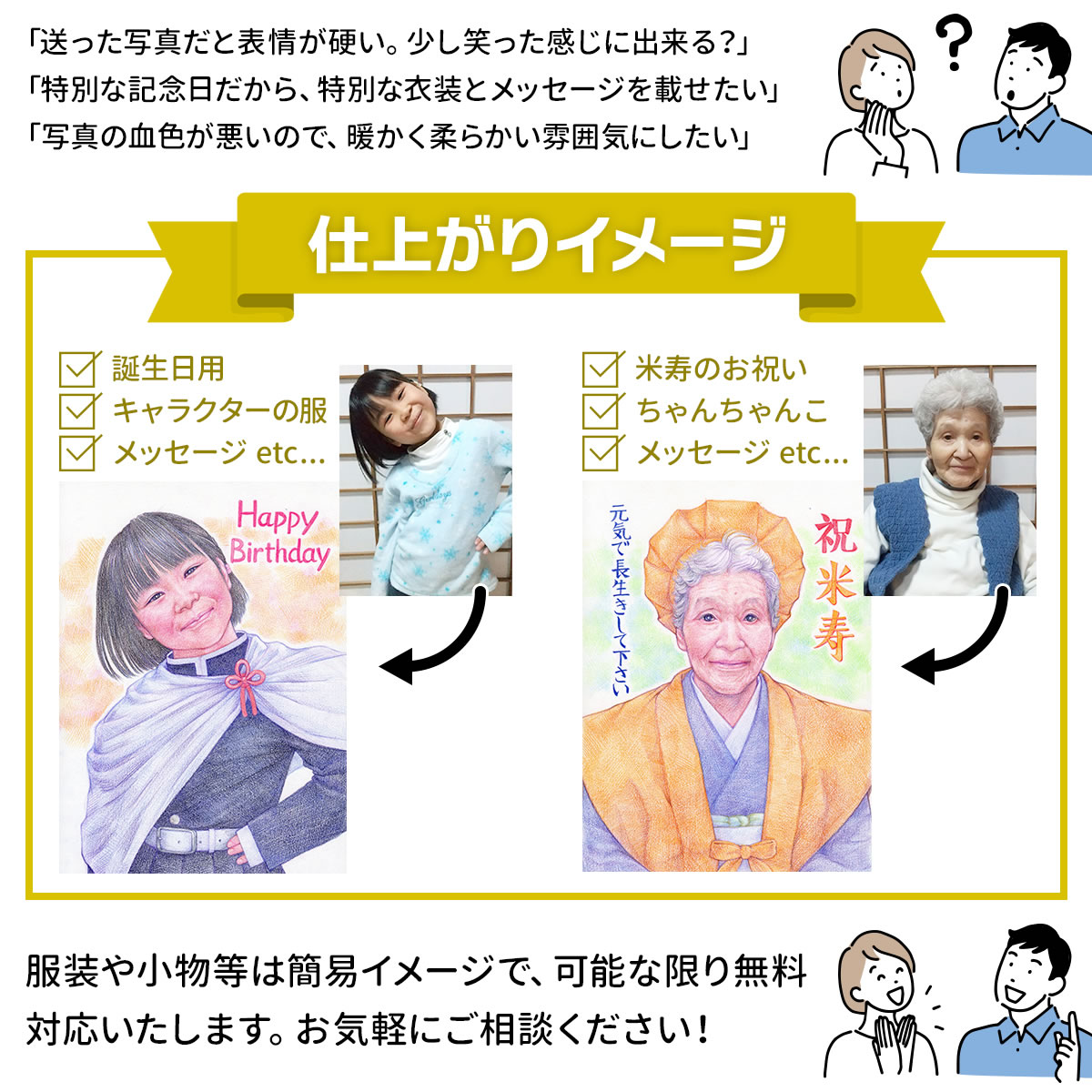 写真からの仕上がりイメージ