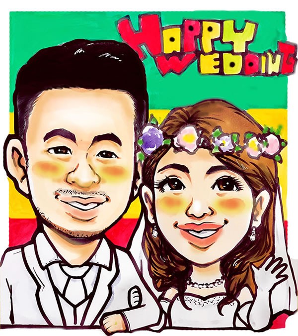 ウェルカムボード 似顔絵 結婚式 ウェディング ブライダル サンクス