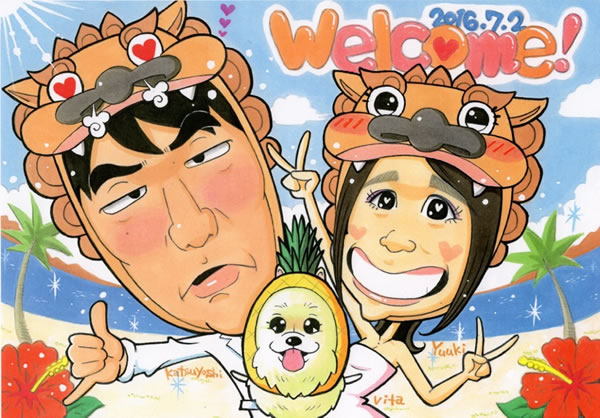 似顔絵 ウェルカムボード プレゼント 手作り 結婚式 ウェディング