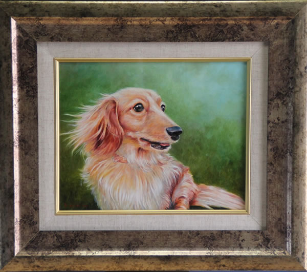 大切なペットとの想い出を絵画にしてみませんか？ （油絵 額縁 自画像