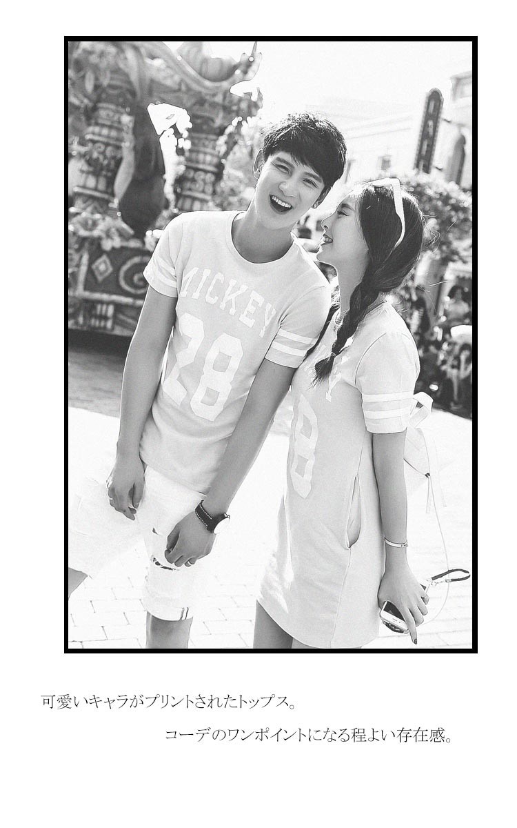 ミッキー Tシャツ ディズニー Tシャツ 春夏 ペア ｔシャツ ペアルック カップル ｔシャツ 半袖 レディース ワンピース カットソー 可愛い Gt63 Zealon 通販 Yahoo ショッピング