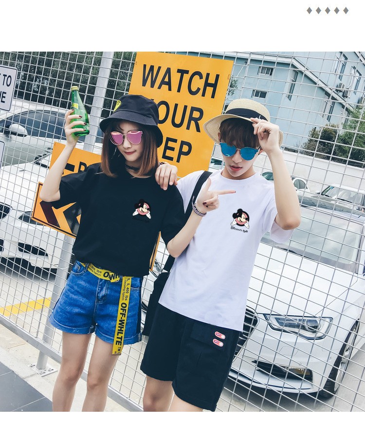 ディズニー ミッキー Tシャツ ペアルック 双子 カップル レディース 夏 その他