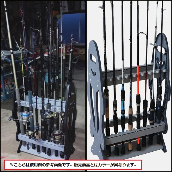 ロッドスタンド 16本 釣り竿 たて スタンド ラック 収納 組み立て 持ち運び 大容量 コンパクト 竿立て 置き竿 置き台 ロッド ホルダー 自立 室内 部屋 外 関連画像1