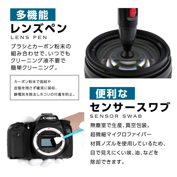 カメラクリーニングキット メンテナンス用品 28点セット お手入れセット カメラ用 レンズペン ブロアー ブラシ 一眼レフ ミラーレス レンズキット 関連画像2