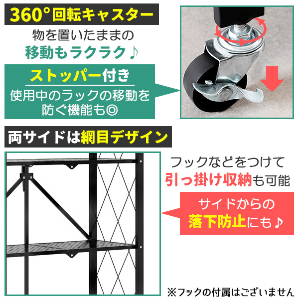 スチールラック 4段 スチール メタルラック スチールシェルフ ワイヤー