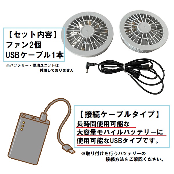 ファンユニット 作業服 電動ファン付きウエア ...の詳細画像1