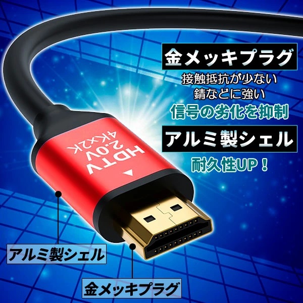 HDMIケーブル ver 2.0 0.5m 規格 AVケーブル ARC 4K 2k 2160P フルHD