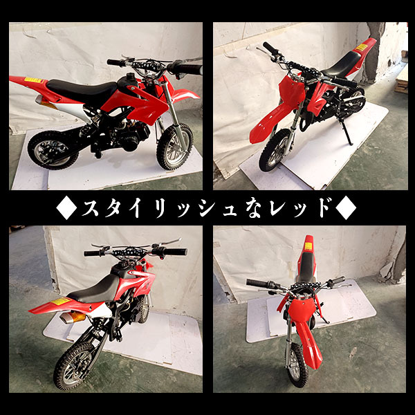 ポケバイ 49cc モトクロス エンジン ポケットバイク 本体 ２ストエンジン ブレーキ ミニ バイク 原付 車体 乗用 乗れる 乗用玩具 コンパクト  赤 レッド : r-pokebai-a-red : プライスバリュー - 通販 - Yahoo!ショッピング