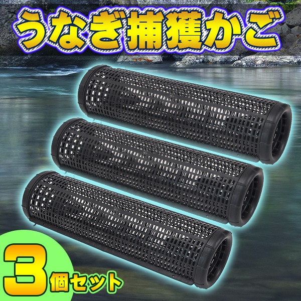 簡単組立 捕獲 かご 左右侵入タイプ 仕掛け うなぎ 穴子 小魚 3個