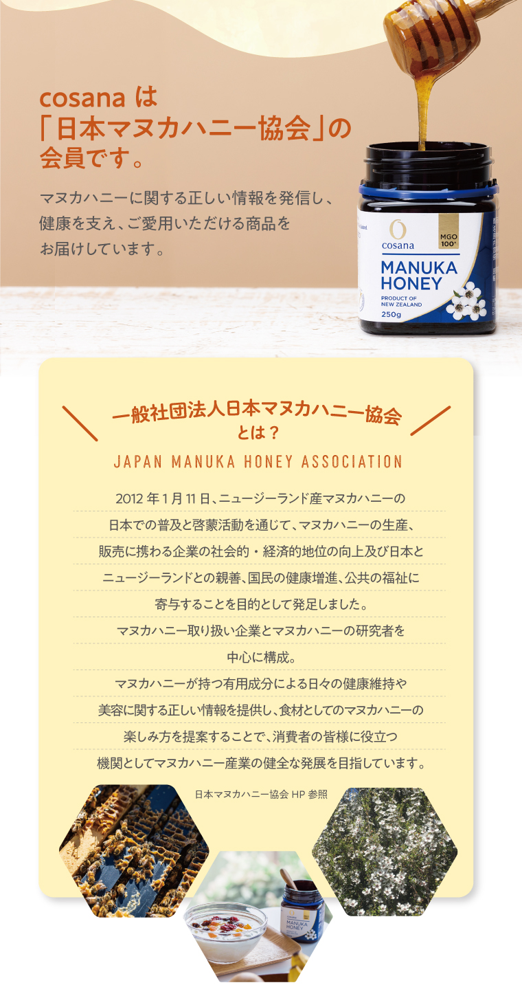 マヌカハニー MGO400+ 250g 2個セット cosana cosana（コサナ） マヌカハニー MGO400+ 250g◇2個セット