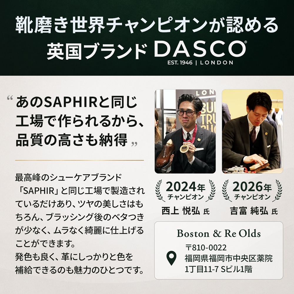靴磨きセット 究極コスパ ダスコ シューケア スターターセット (シングル) 当店限定 革靴 手入れ セット 靴磨き クリーナー 初心者 DASCO-PA-D-22H ギフト 関連画像2