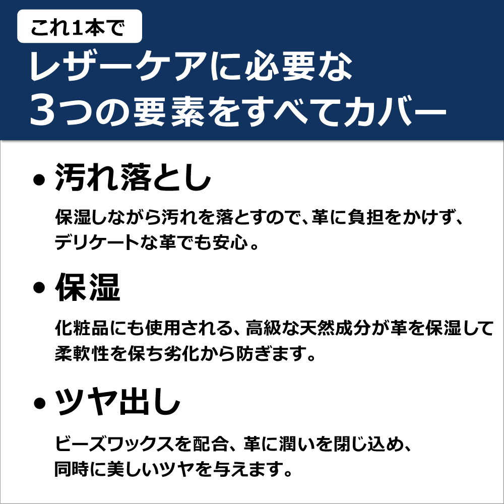 レザーケア 汚れ落とし 保湿 ツヤ出し