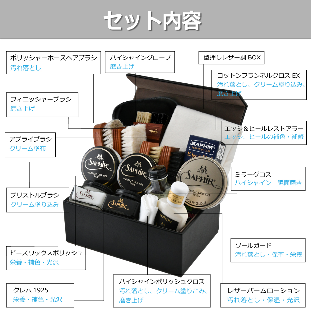 Saphir Noir（サフィール ノワール） デラックスハイシャインセット