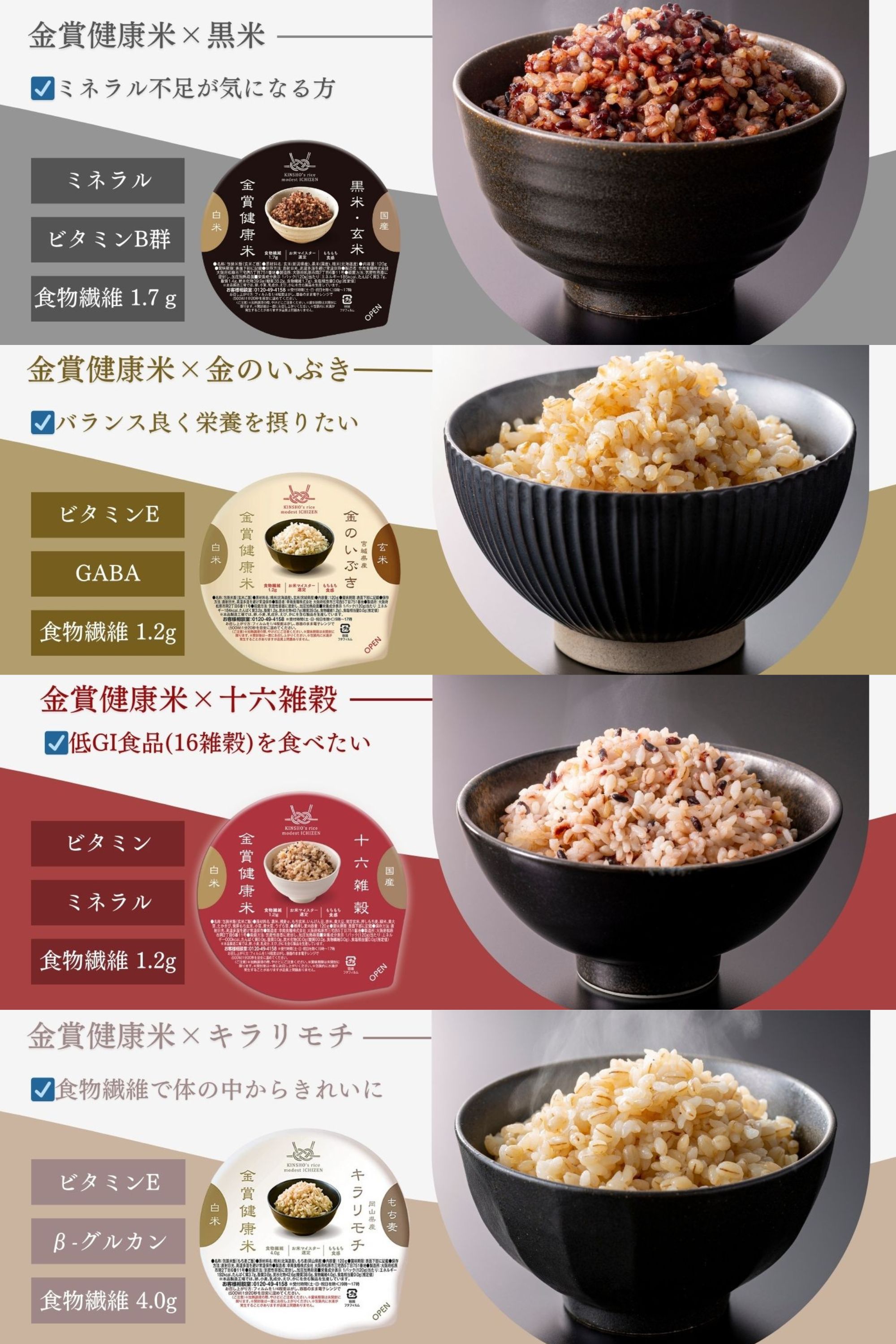金賞健康米4種お試し