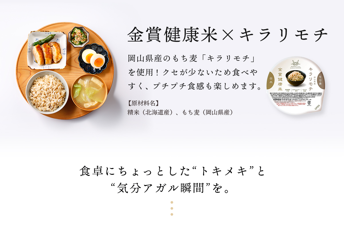 金賞健康米とキラリモチ