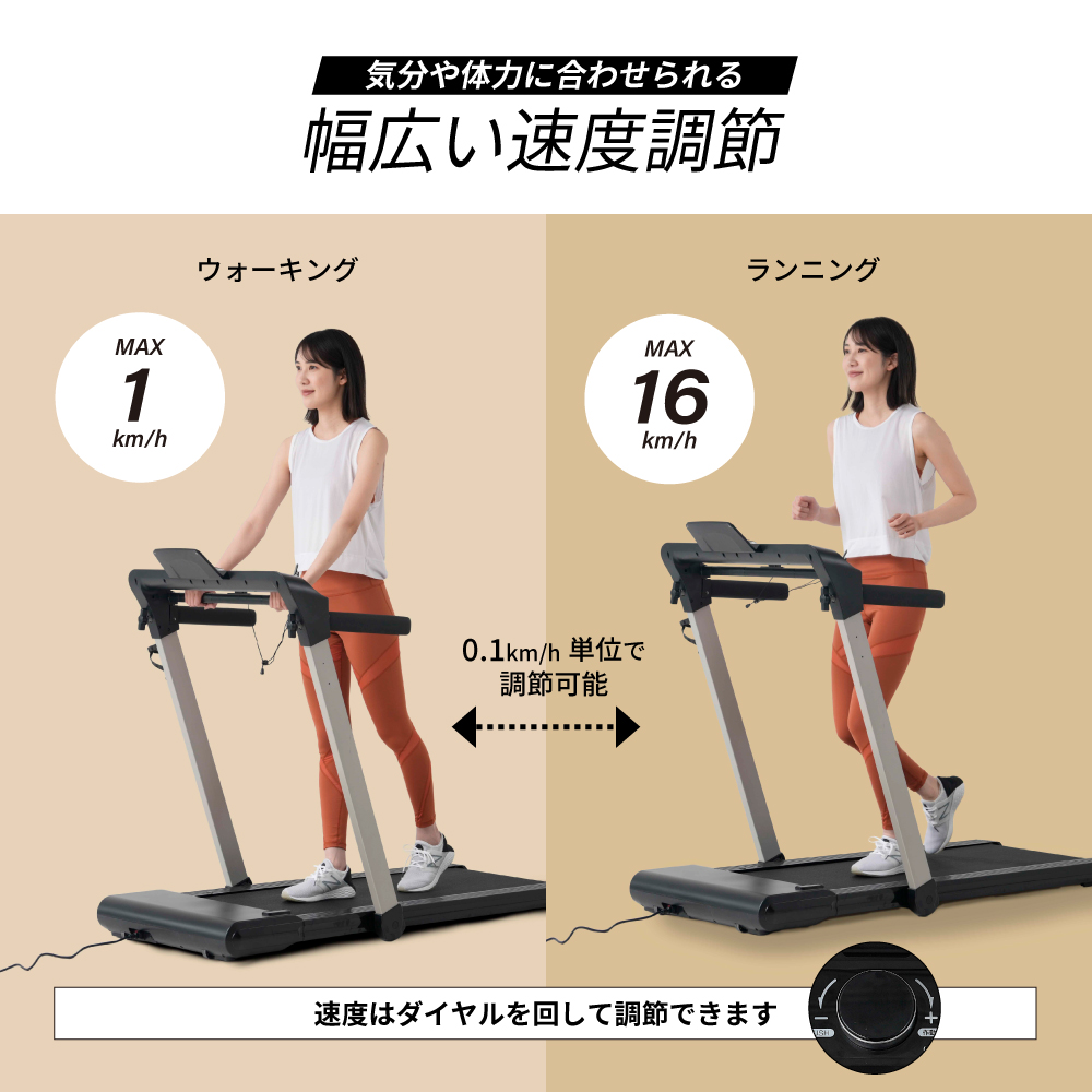 大型特殊便 ルームランナー MAX16km/h 低床設計 ランニングマシン16km