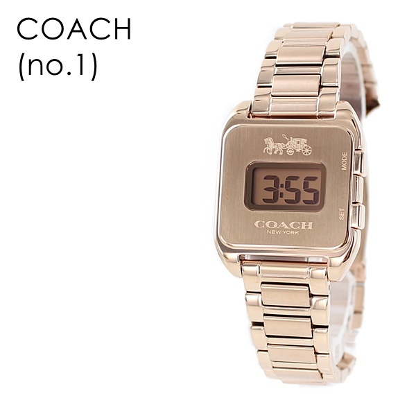 コーチ 腕時計 選べる4カラー におすすめ レディース レトロ デジタル 