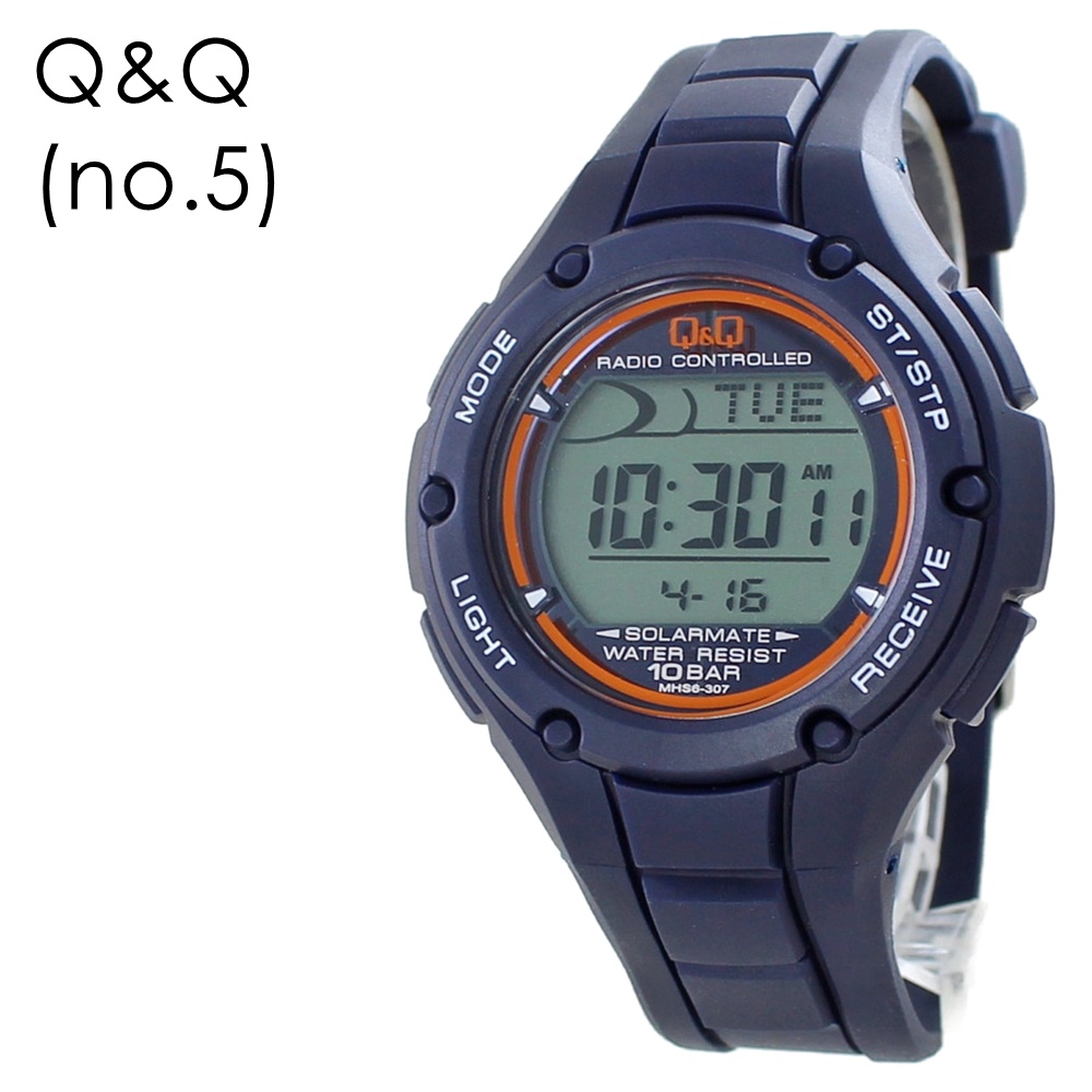 限定カラー デジタル 電波ソーラー シチズン Q&amp;Q 水泳 ヨット 釣り 選べるカラー 腕時計 メン...