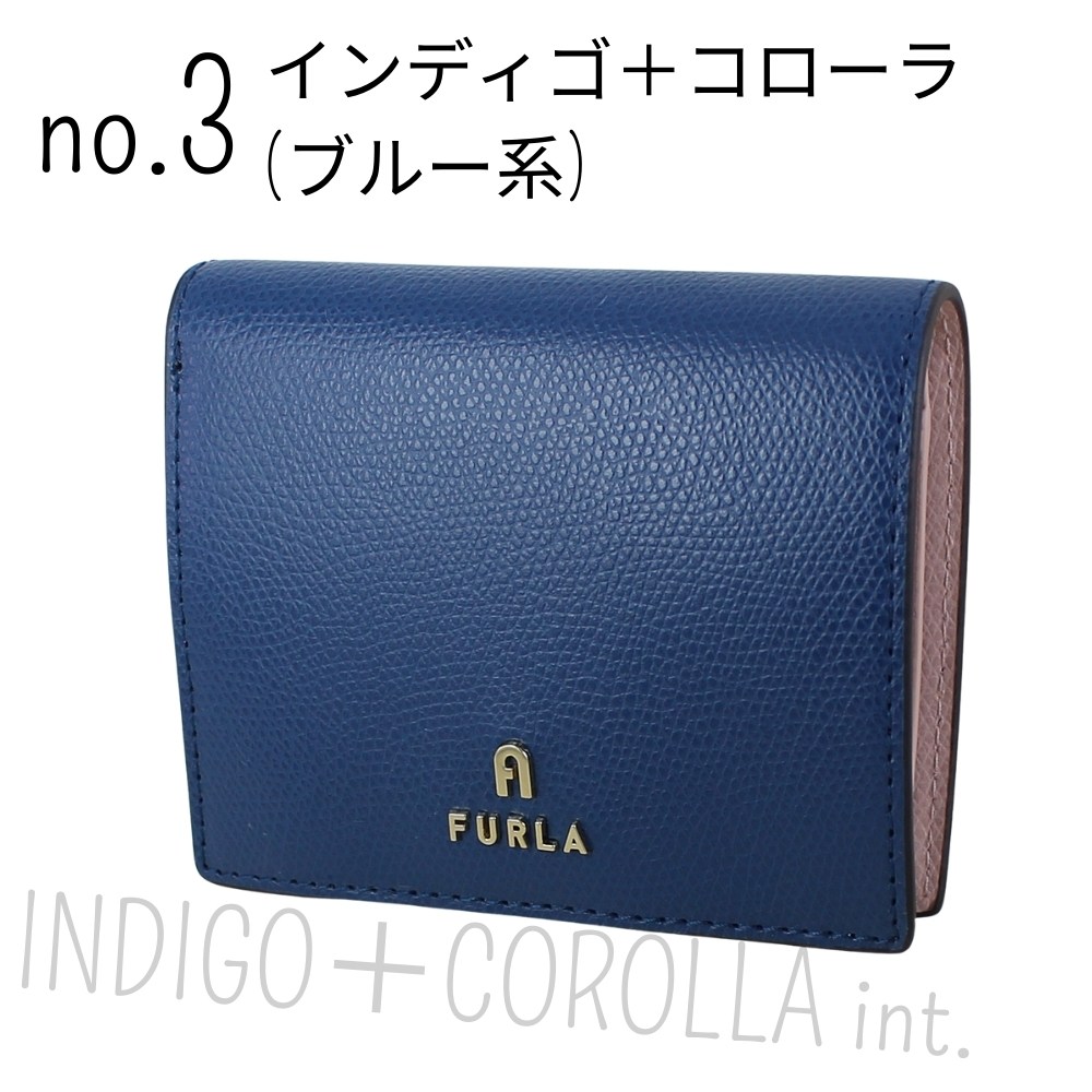 FURLA ネイビー 二つ折り財布 FURLA（フルラ） 財布 レディース 2つ折り 折財布 コンパクト