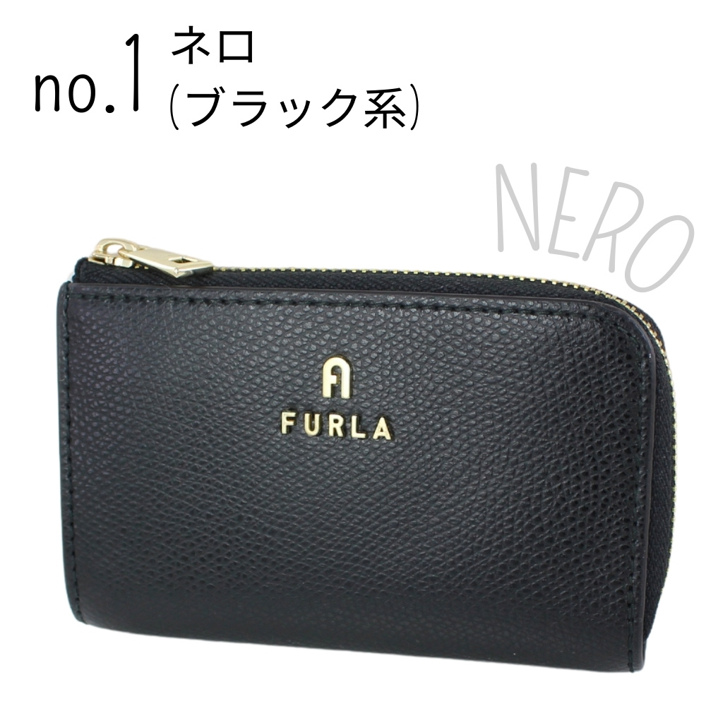 新品☆ FURLA フルラ　キーケース　ブラック　レザー キーケース フルラ FURLA FURLA フルラ CAMELIA カメリア キーケース ID