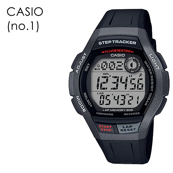 ランニング専用 自動歩数計測 ジョギング 国内正規品 CASIO カシオ 腕時計 メンズ レディース 子供 大人 シニア 父 母 運動 健康管理 ランナー 走りながら操作｜primewatch｜02