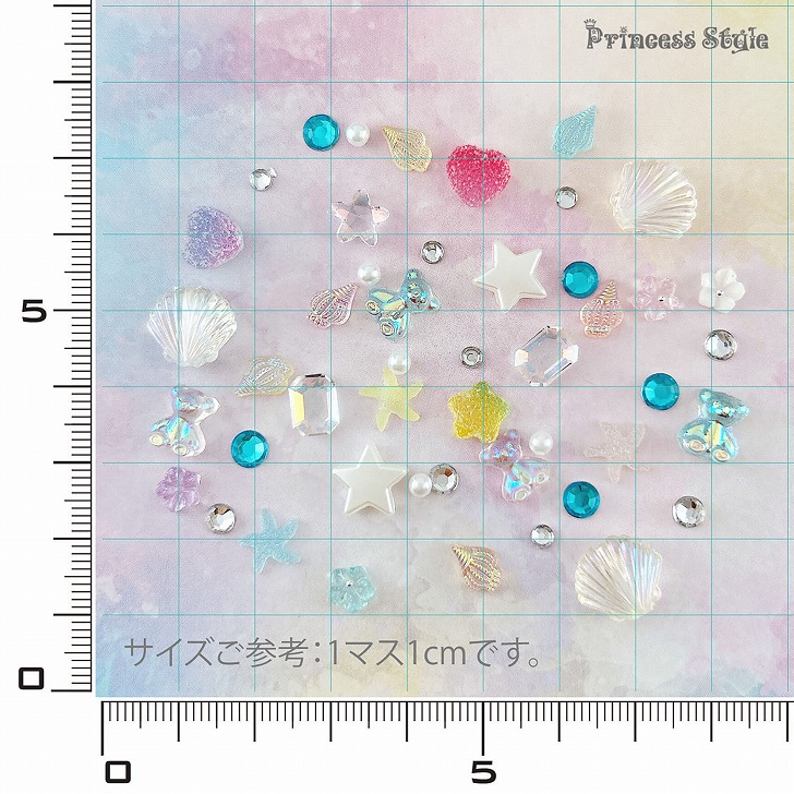 ネイル レジン シャカシャカ 封入パーツ 12種類セット マリン