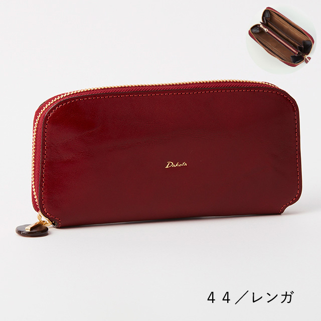 【美品】Dakota ダコタ チェルキオ ラウンドファスナー長財布 マスタード Dakota ダコタ 長財布 レディース チェルキオ ラウンド