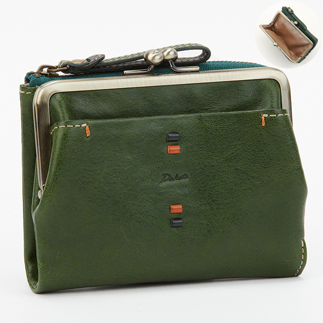 Dakota グリーン がま口財布 二つ折り財布 Dakota（ダコタ） 公式 ダコタ財布 二つ折り財布 がま口財布