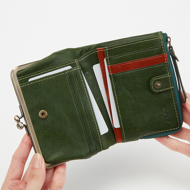 Dakota グリーン がま口財布 二つ折り財布 Dakota（ダコタ） 2つ折り財布 マーゴット 0031601 がま口財布