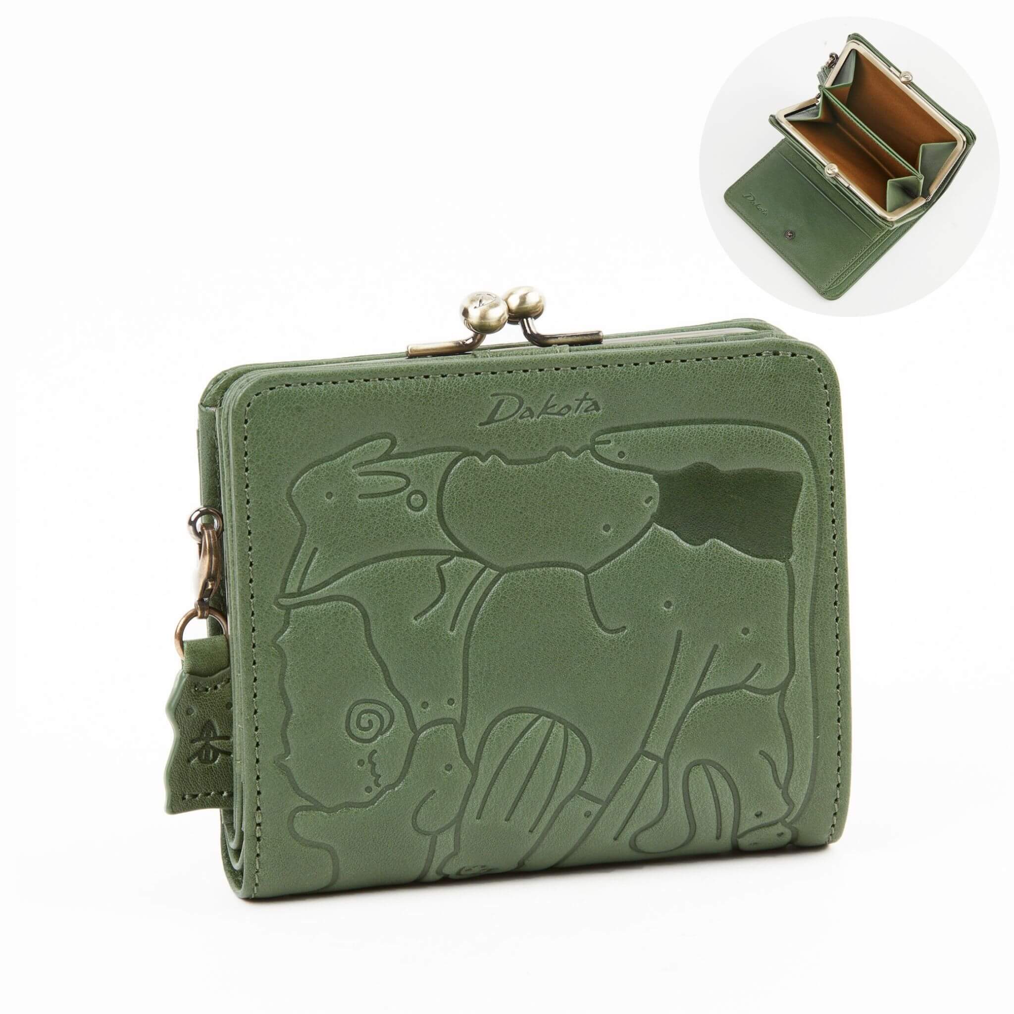 未使用品✨Dakota ダコタ アニマーレ 動物 二つ折り財布 グリーン Dakota（ダコタ） 公式 WEB SHOP限定 ダコタ財布 二つ折り財布 財布