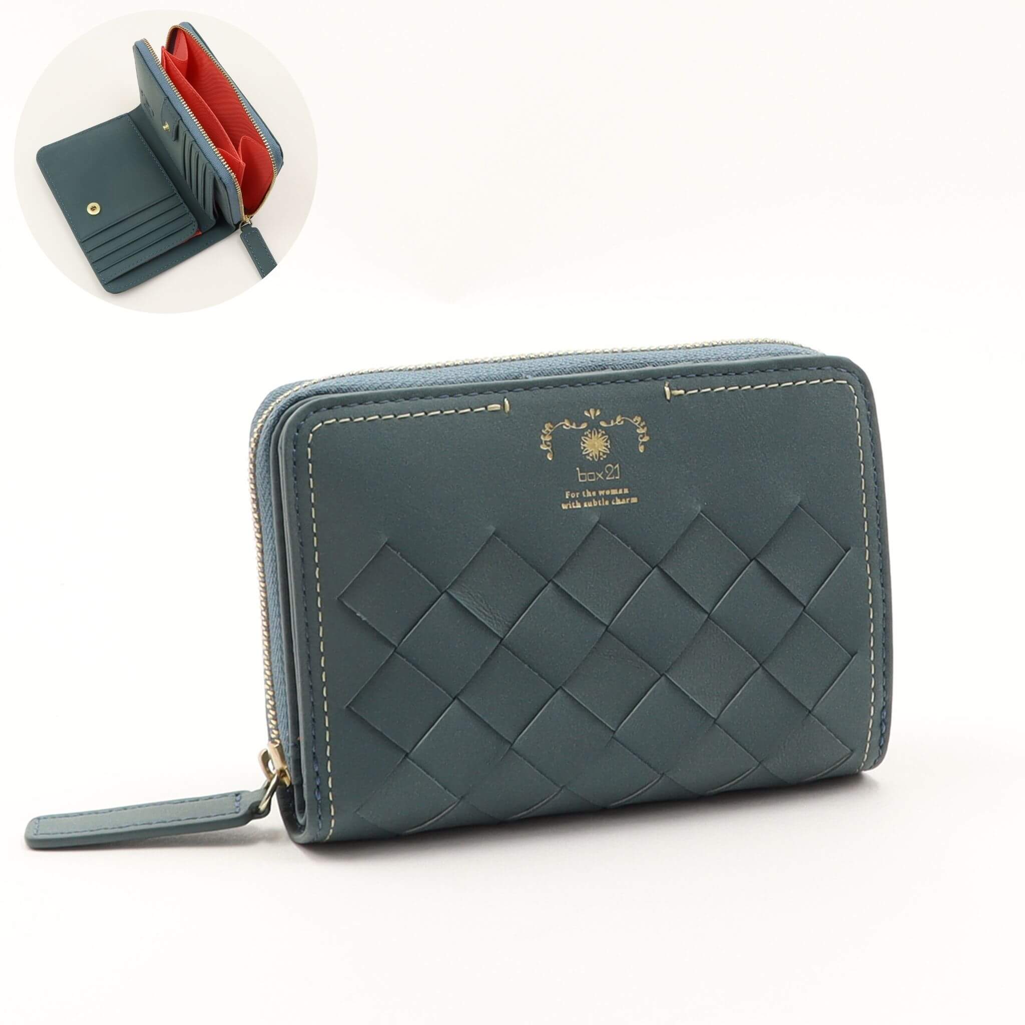 雑貨 box21 公式 ボックス レディース 二つ折り財布 パーチェ 0332470