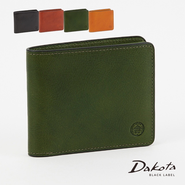 【新品未使用】Dakotダコタ トリコローレ二つ折り財布 グリーン Dakota（ダコタ） 公式 Dakota BLACK LABEL ダコタブラックレーベル