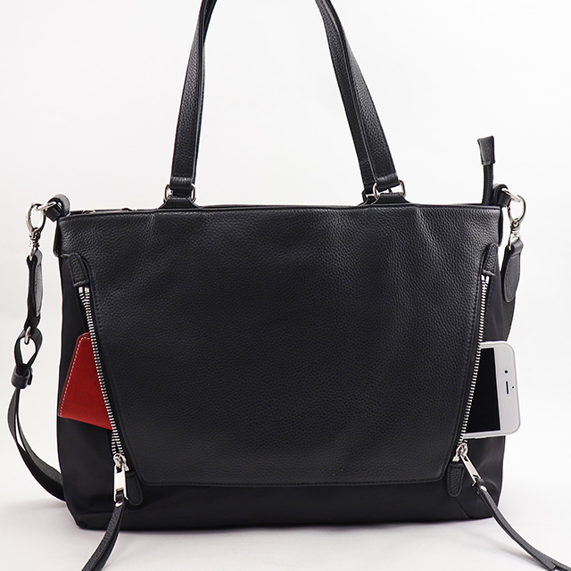 2WAYハンドバック box21 公式 ボックス トートバッグ A4バッグ 2wayバッグ リブ