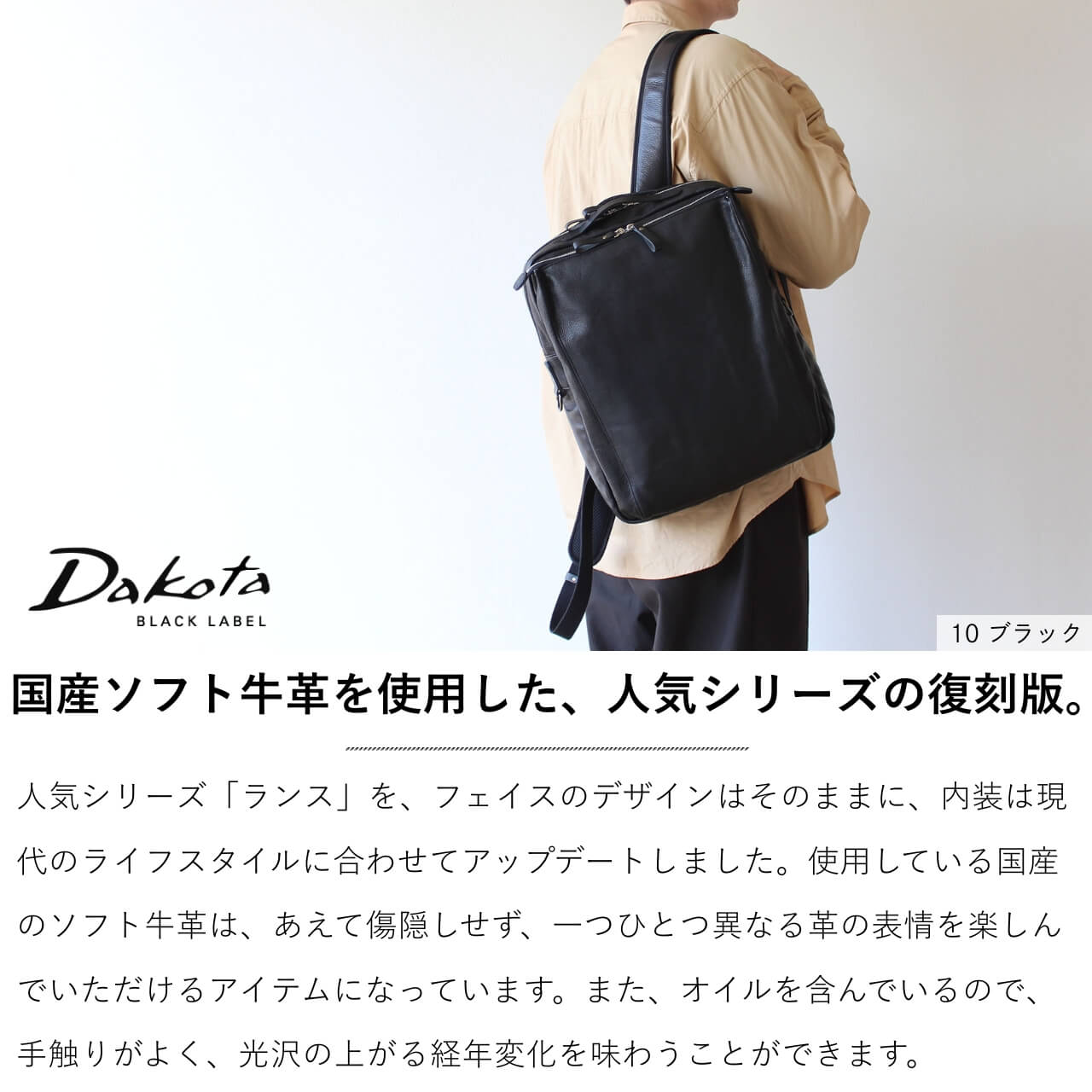 公式 Dakota BLACK LABEL ダコタブラックレーベル メンズ リュック ランスサステナ 1624004の画像