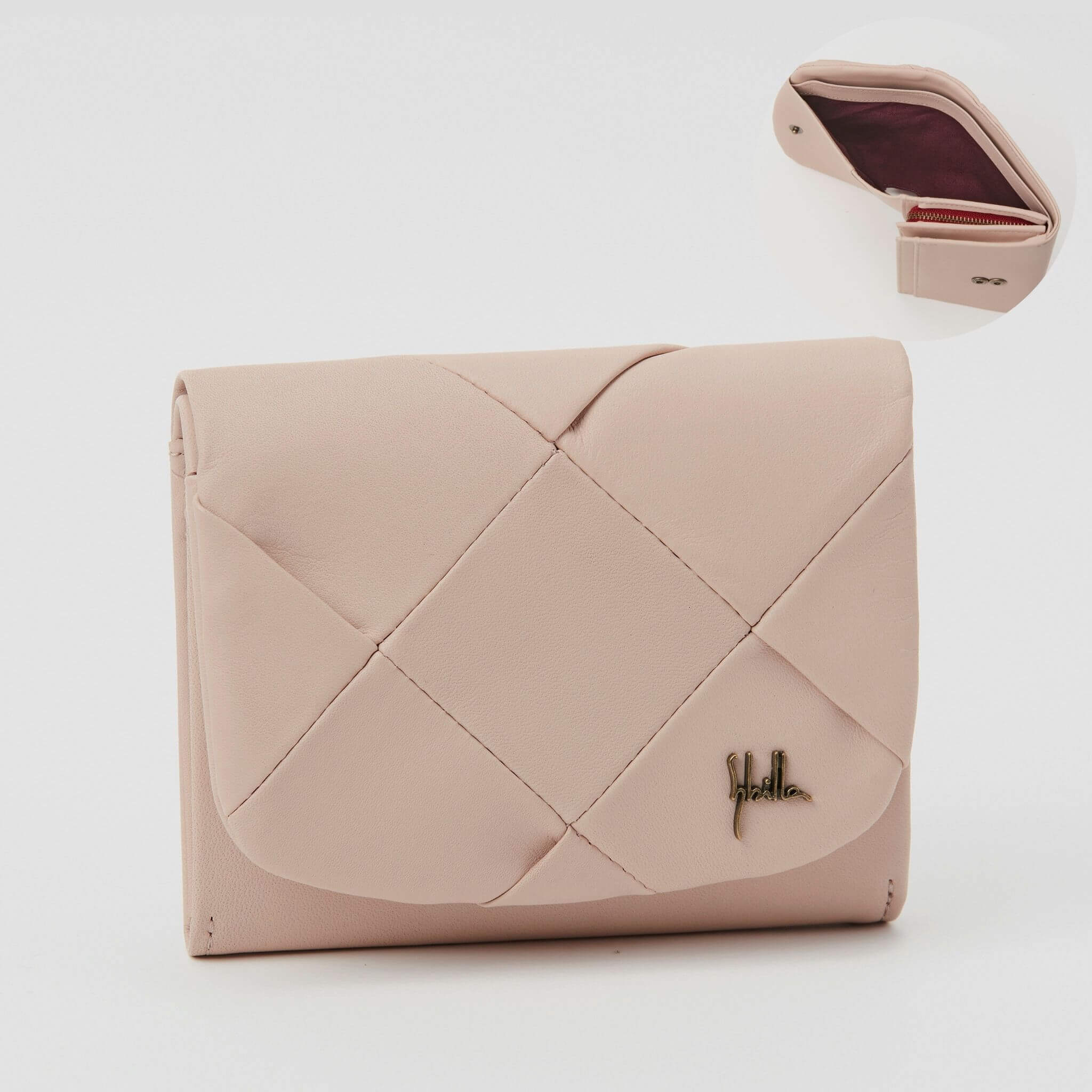 メリクリセール！Shilla シビラ　ベージュ 二つ折り財布　新品箱付 ステッチデザイン二つ折り財布 | Sybilla (Women)/シビラ | 三越伊勢丹