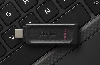 キングストン DataTraveler 70 USB Type-C フラッシュドライブ USB3.2 Gen1 64GB ブラック DT70 64GB タイプC USBメモリ 国内正規品