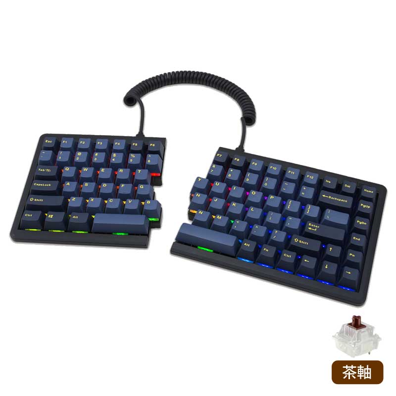 Mistel Barocco MD770 RGB BT 無線 キーボード 英語 US 配列 茶軸 青軸 赤軸 ML-MD770RBT-Uシリーズ  ミステル 左右分割型 分割 分離 スプリット メカニカル win