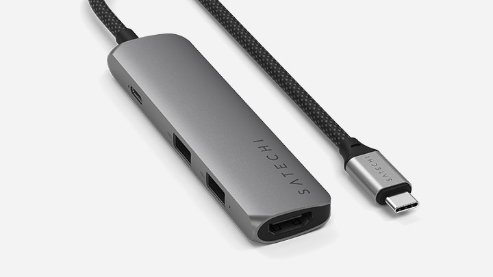 SATECHI Satechi 4-in-1 USB-C Slim Multiport Adapter 4k (4-in-1 USB