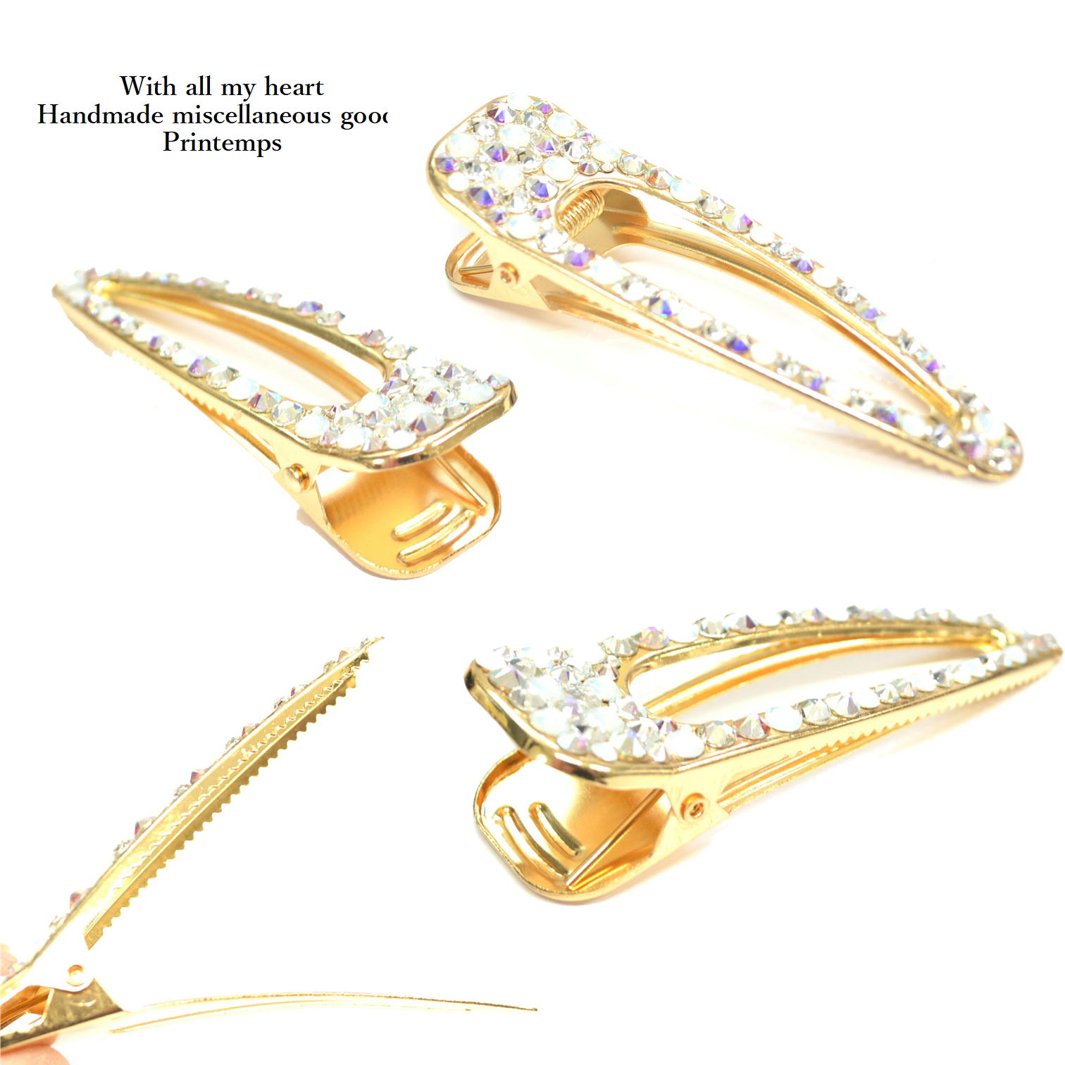 SWAROVSKI ヘアクリップ 80×22mm CA ミックスカラー