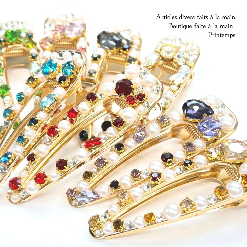 SWAROVSKI（スワロフスキー） ヘアクリップ ビジュー パール 80×22mm