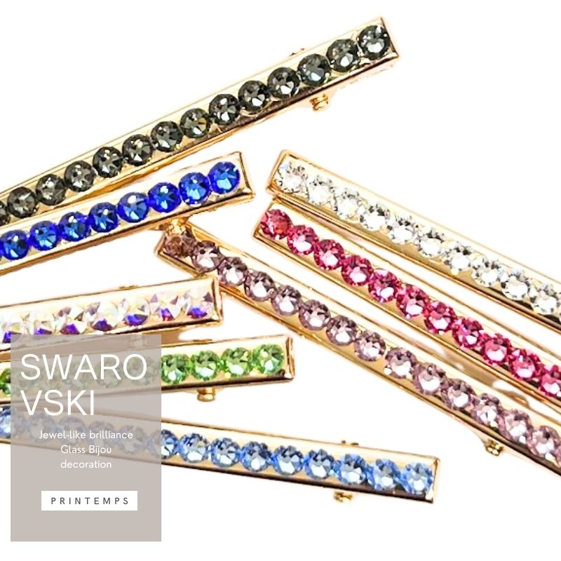 SWAROVSKI ヘアクリップ 60×4mm PA ワンカラー スワロフスキー