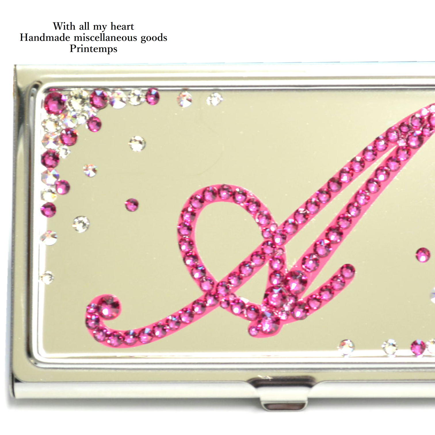スワロフスキー 名刺入れ　カードケース SWAROVSKI イニシャル カードケース 名刺入れ ギフトラッピング