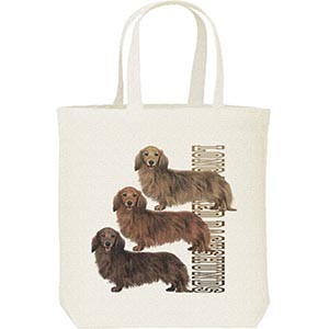 ミニチュア ダックスフンド（三色ダックス）犬/キャンバスバッグ