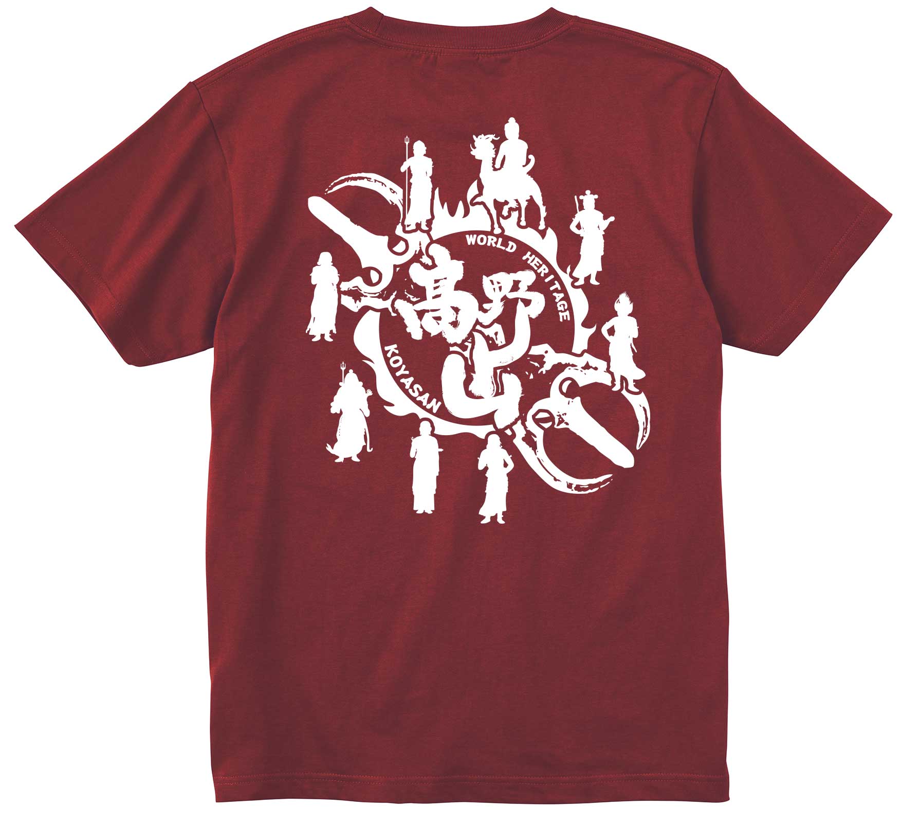 高野山Tシャツ Type-A 弘法大師 弥勒菩薩 飛行三鈷杵 不動明王 八大童子 世界遺産 空海 真...