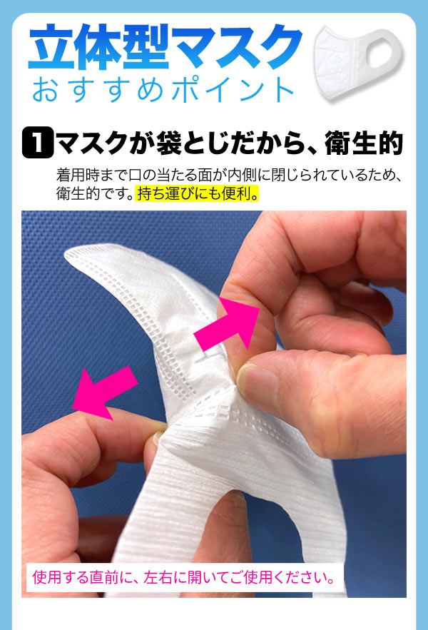 本日ポイント10倍 立体型マスク 耳が痛くない 三層フィルター VFE BFE