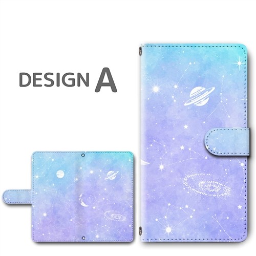 シンプルスマホ7 ケース 宇宙 銀河 星柄 A404SH スマホケース 手帳型