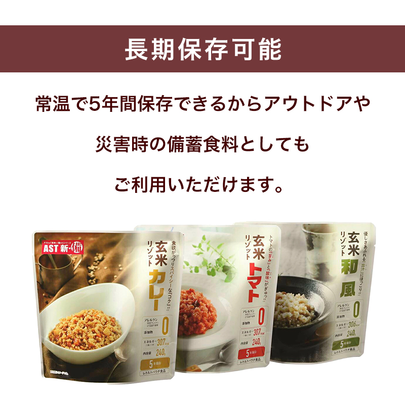 非常食 玄米リゾット 3種 25袋 セット 5年保存8日分 1人 防災セット