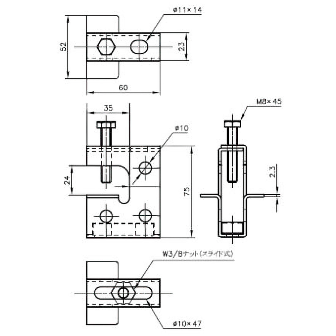 アカギ A10257-0027 エイム本体N型 10個入 接続 W3/8 配管支持金具 : 電材・アンテナ・作業服のプロポチ Yahoo!店 ...