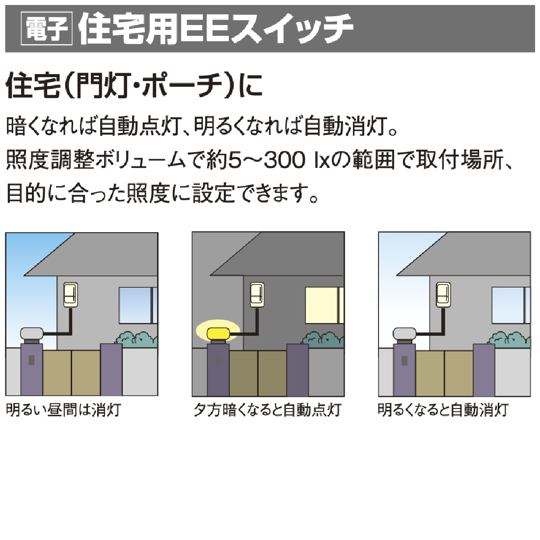 提携倉庫発送) 法人様限定 EE44139 [電子]住宅用EEスイッチ(点灯照度調整形)(露出・埋込両用) パナソニック/ Panasonic :  fkn-0001 : プロポチ - 通販 - Yahoo!ショッピング